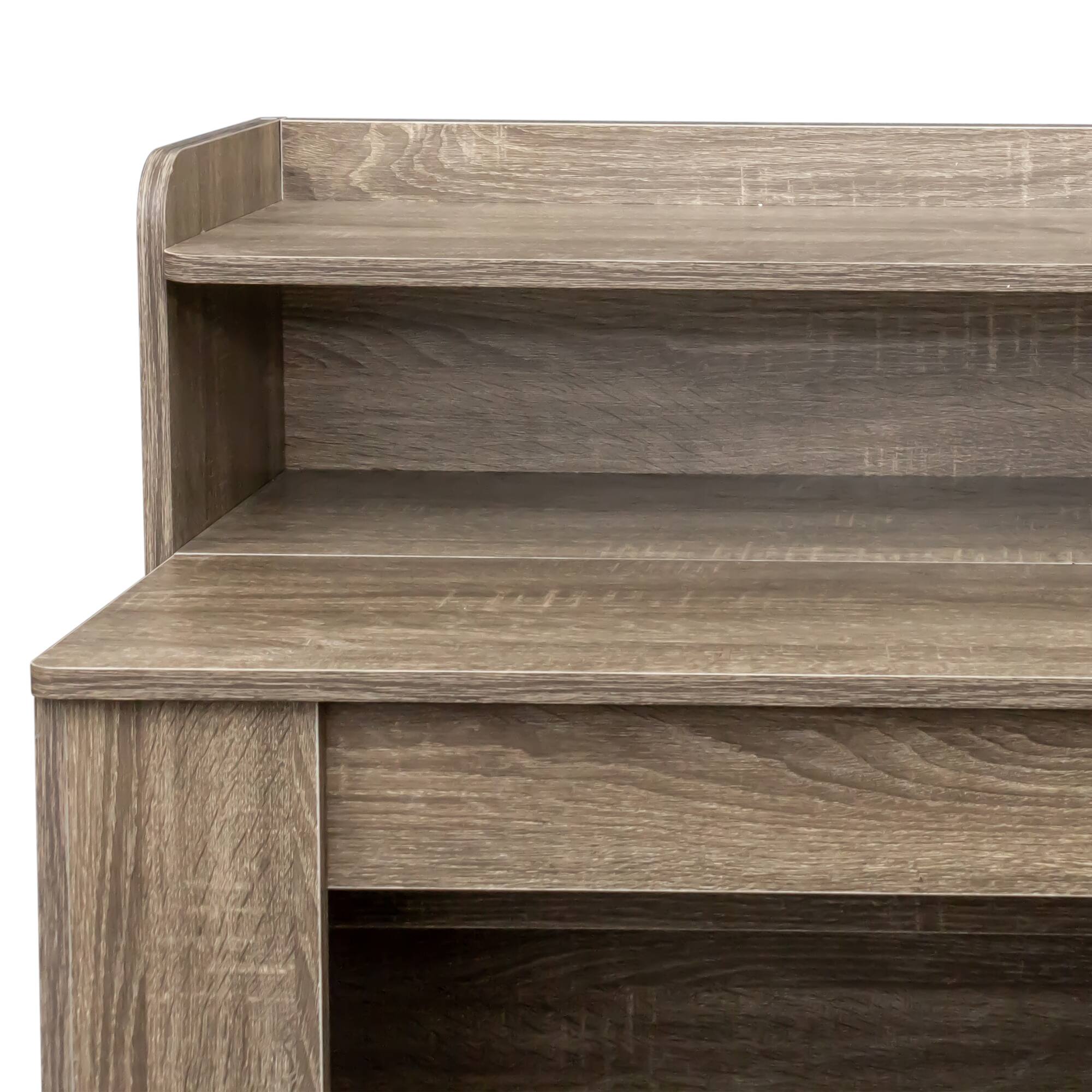 Alt View 5. Tiramisubest - Modern Extendable Dining Table with Storage, Barnwood - Barnwood.