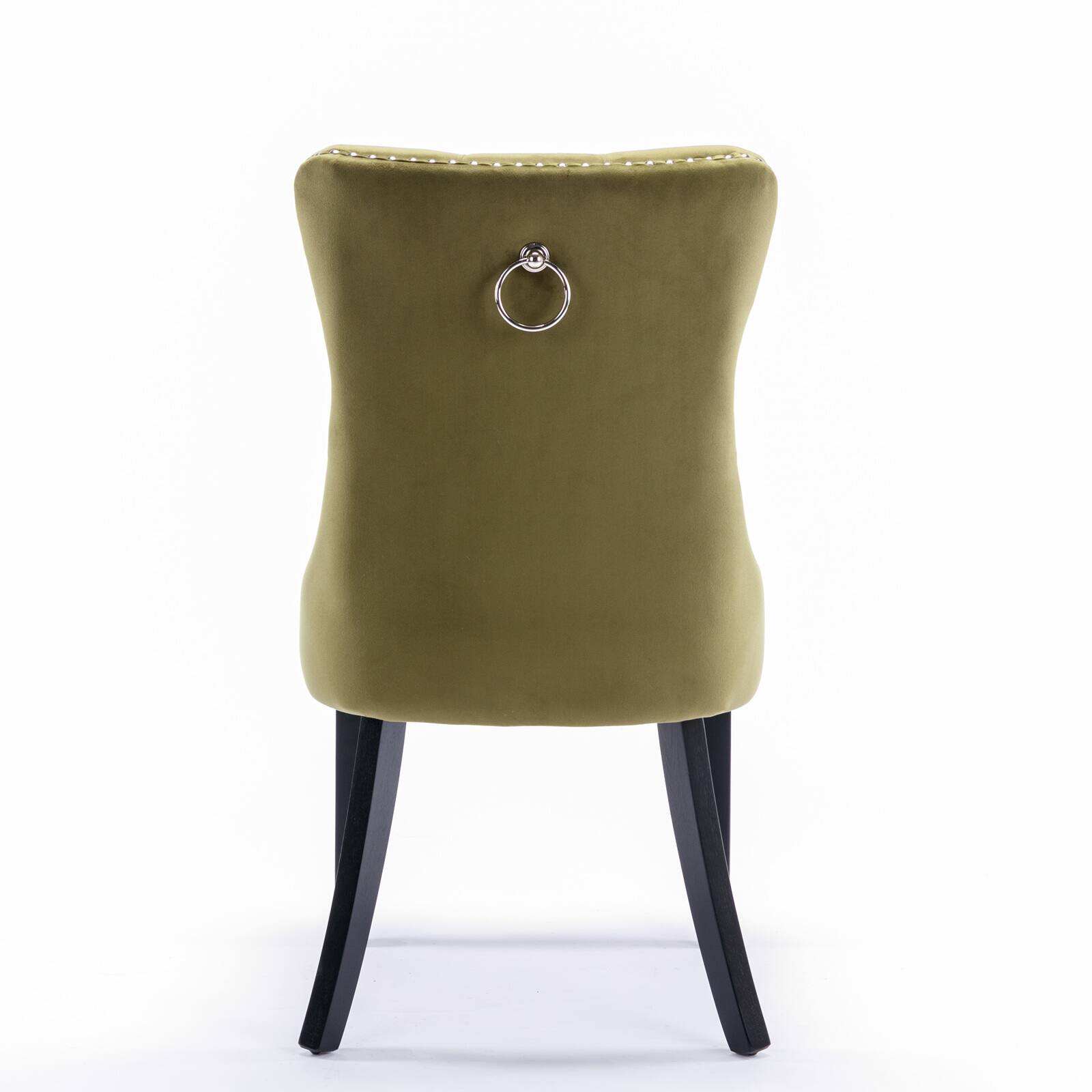 Alt View 2. Tiramisubest - High-end Tufted Solid Wood Contemporary Velvet Upholstered Dining Chair with Wood Legs Nailhead,SET OF 2,Olive-Green - Olive Green.