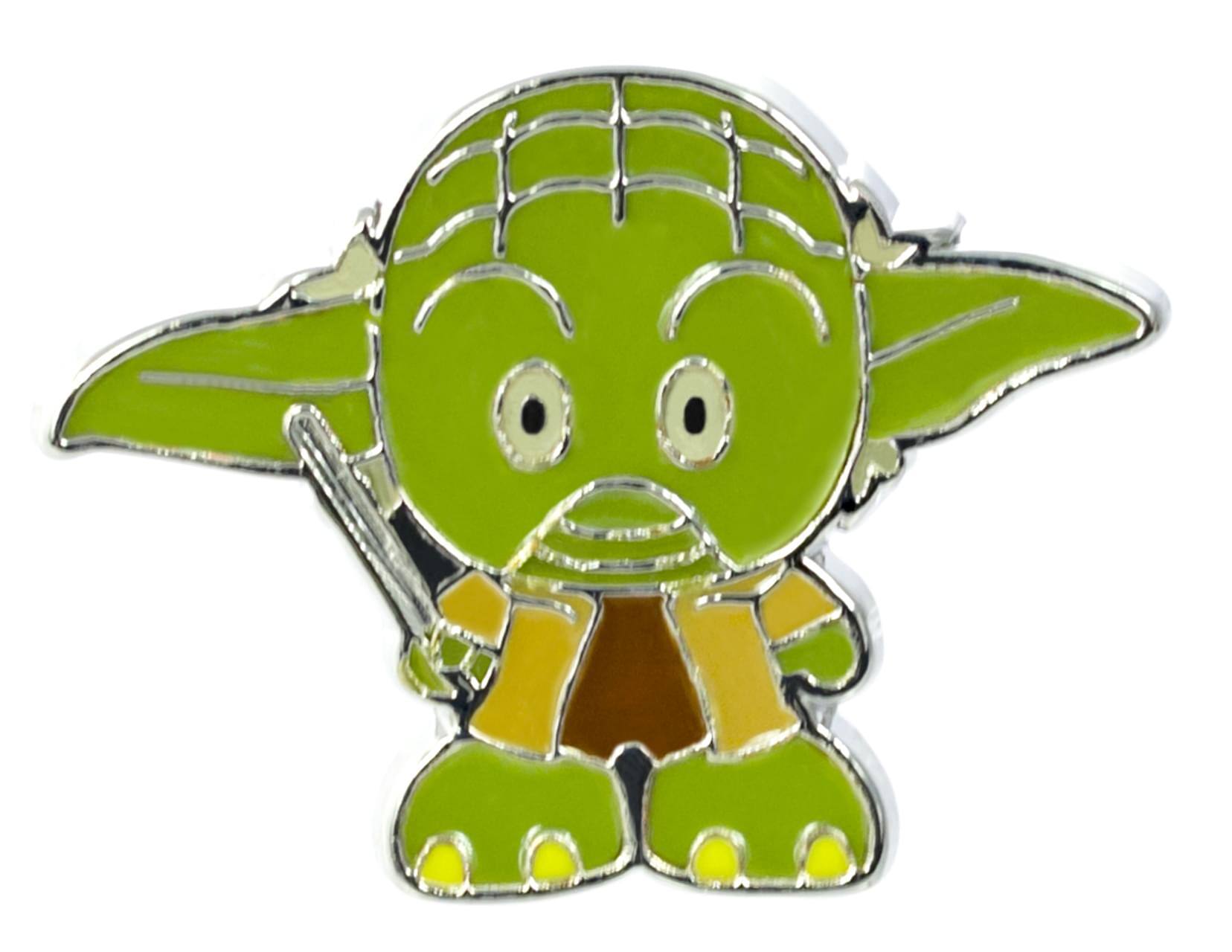 Alt View 4. Star Wars - Star Wars Baby Yoda and R2-D2 Stylized 7 Inch Plush Set of 2 With Enamel Pins.