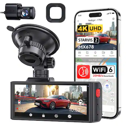 EDTIGER 9:41 Redtiger - F7NA 4K UHD STARVIS 2 IMX678 DK LO Mior Switch Sound . REC Snapshot SPS al Speed: 58 mph 7832m v WiFi 6 20MB/s Downloads 5 12m: N 4K 68 mph 03:22 P1PES ( AI 10:52 AM