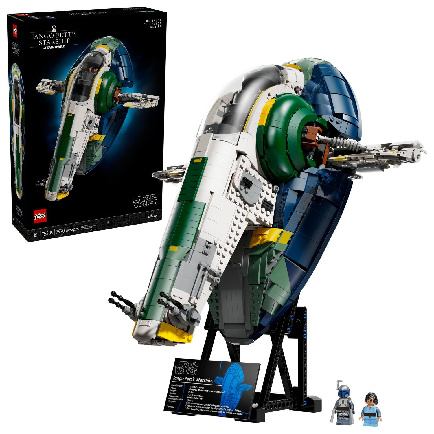 B Jango Fett's Starship - Ultimate Collector Series - LEGO Star Wars - 2970 pieces - 18+ 75409 - Star Wars Jango Fett's Starship