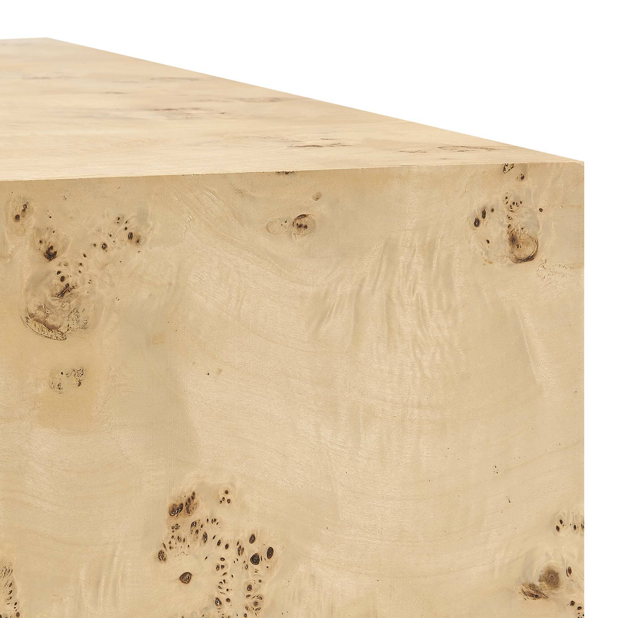 Alt View 5. Modway - Cosmos 16" Square Burl Wood Side Table by Modway - Natural Burl.