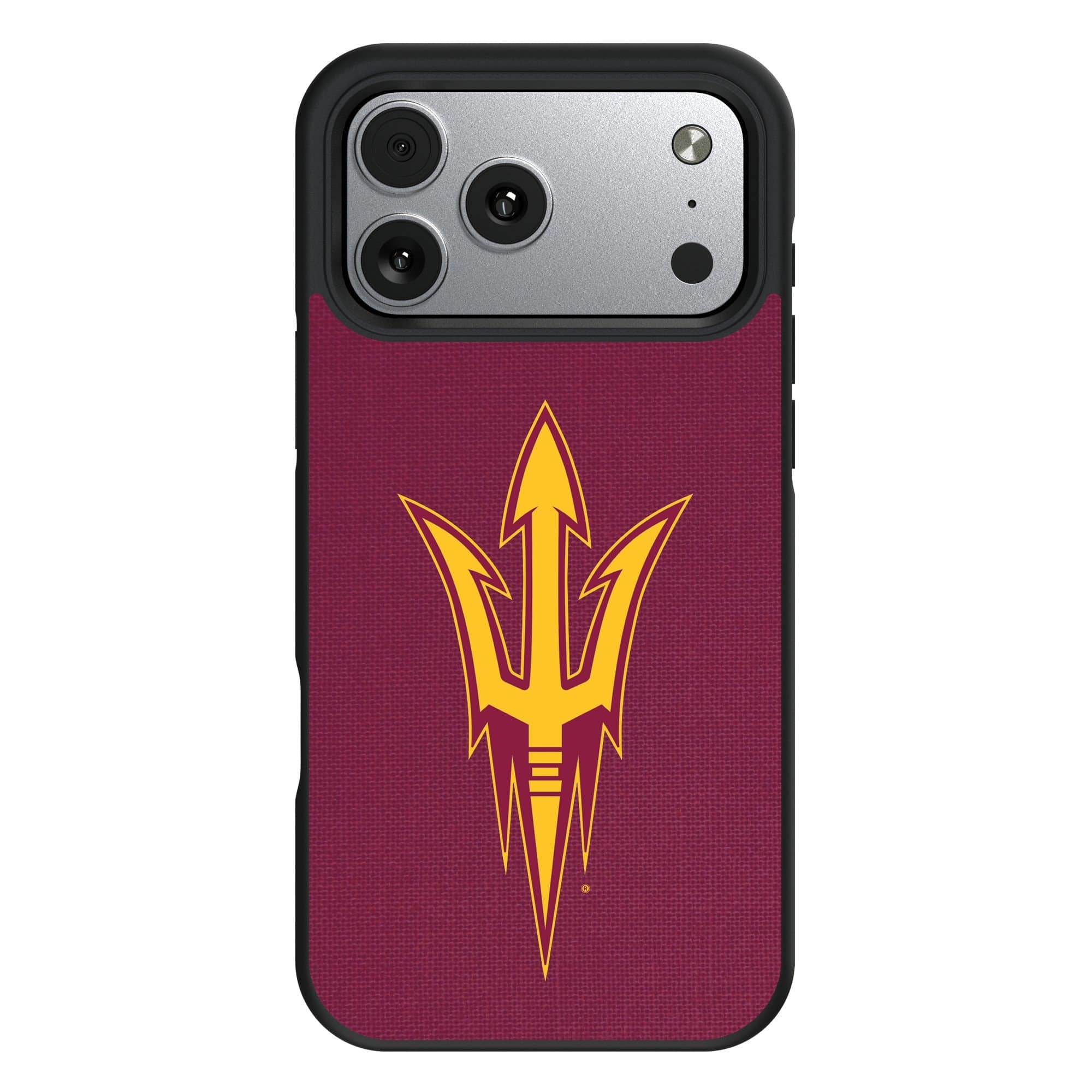 Front. Keyscaper - Arizona State Sun Devils Bump Case with 8.2ft Drop Protection - 16 Pro Max - Multicolor.