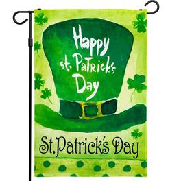 G128 - St Patrick's Day Garden Flag Leprechaun Hat 12 x 18 Inch 150D Polyester Outdoor - Assorted Colors