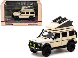 Mercedes-AMG G 63 with Camping Tent "Road64" Series 1/64 Diecast Model Car by Tarmac Works - Beige