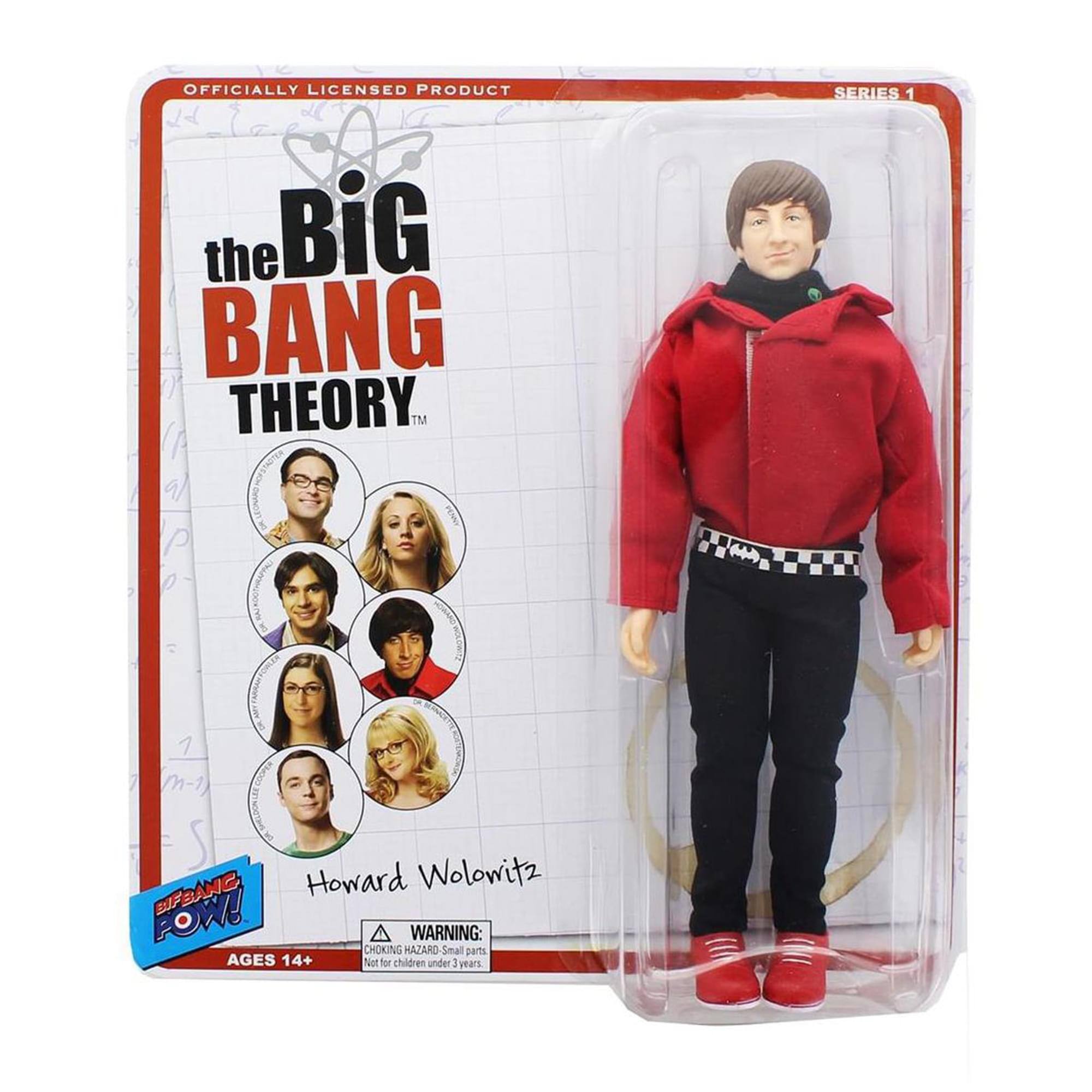 OFFICIALLY LICENSED PRODUCT  
the BIG BANG THEORY™  
9/ P 0 - SERIES 1  
= 1 M-1)  
E Howard Wolowitz  
BIFBANG FOW!  
CHOKING WARNING: HAZARD - Small parts AGES 14+ Not for children under 3 years