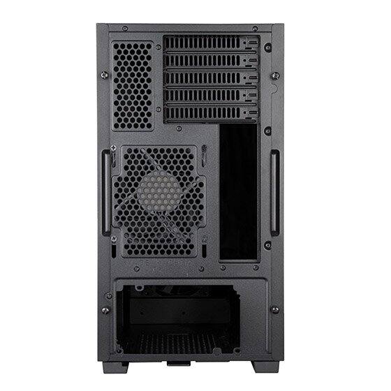 Back. SilverStone - FARA 313 Compact SST-FA313-B-C Micro-ATX Tower Chassis with Tremendous Storage Drive Compatibility - Black.