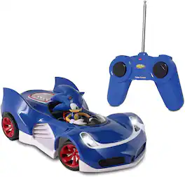 NKOK - Sonic All-Stars Racing Transformed Full Function Remote Controlled Car w/ Lights - Blue