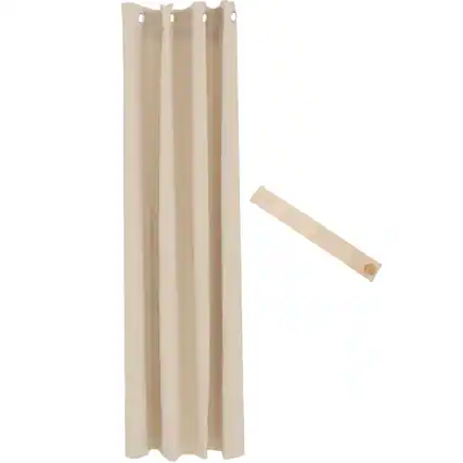 Front. Sunnydaze - Room Darkening Curtain Panel - 52 in x 84 in - Beige.