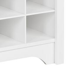 Prepac - 60 inch Shoe Cubby Console - White