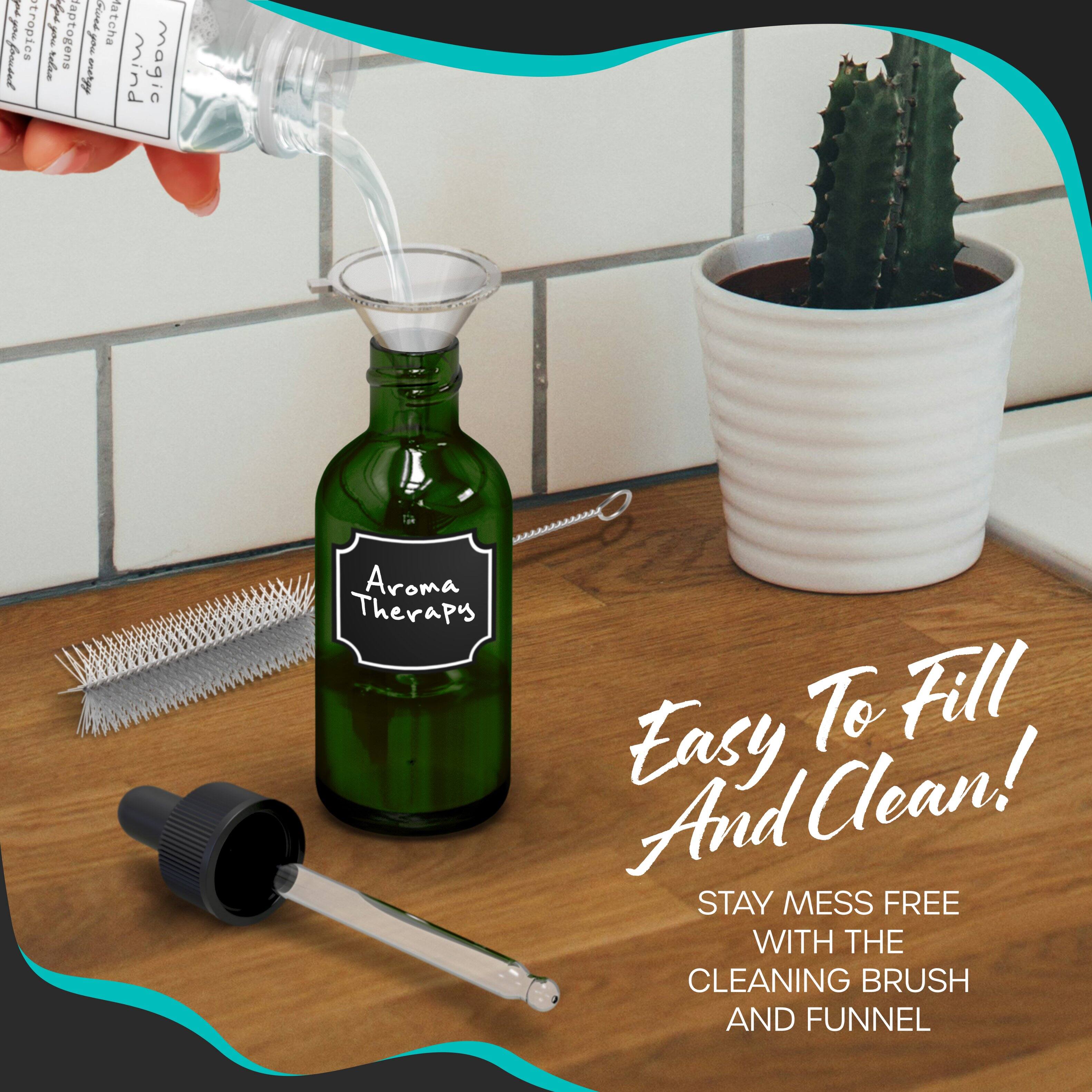 1 la 1 tropics apt Fined atcha  
1 aptogens  
3 magic fountain roller  
Aroma Therapy To Fill Easy Clean!  
And STAY MESS FREE WITH THE CLEANING BRUSH AND FUNNEL