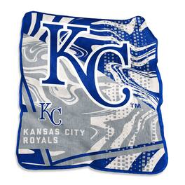 Logo Brands - Kansas City Royals 50" x 60" Swirl Raschel Throw Blanket - Multicolor