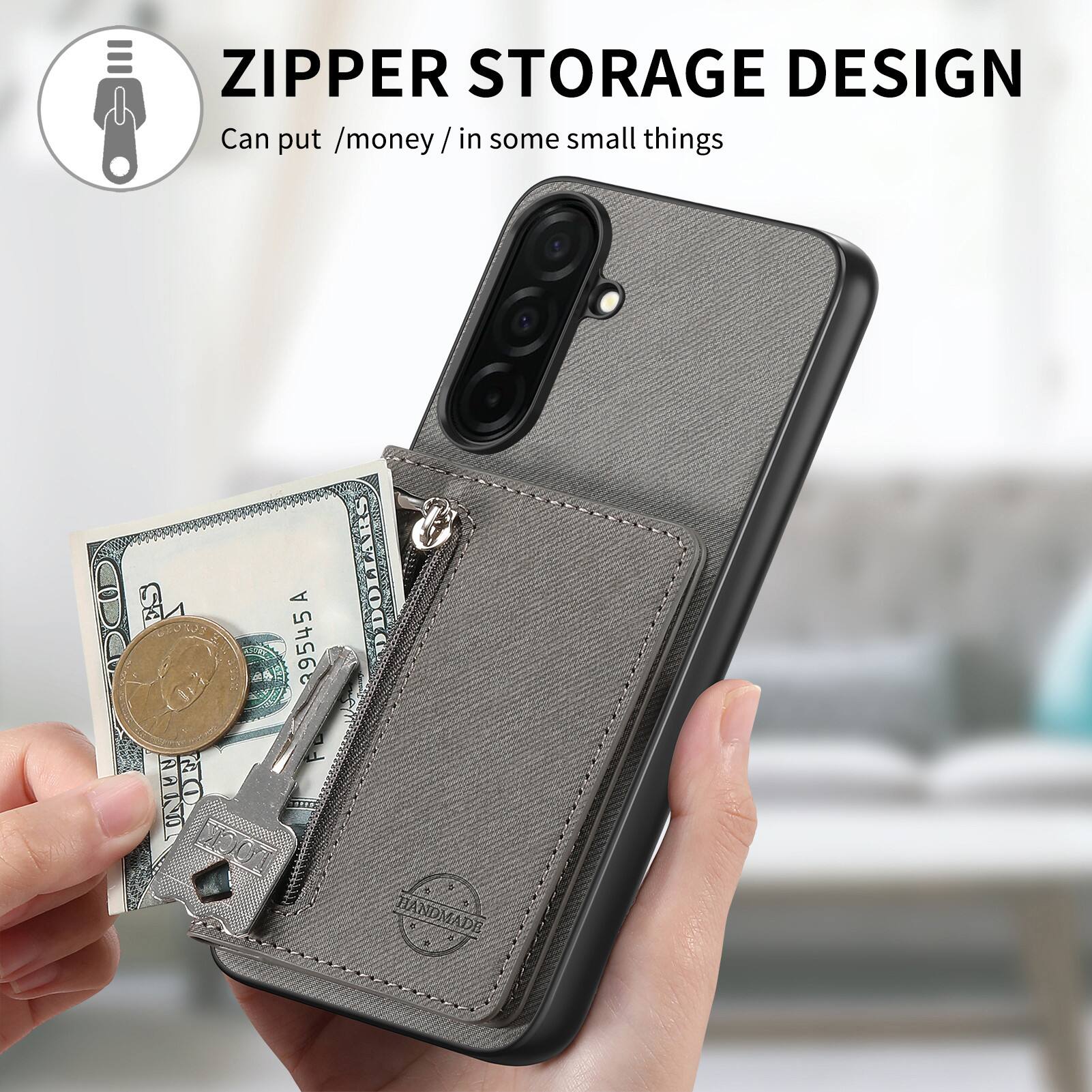 ZIPPER STORAGE DESIGN  
Can put /money / in some small things  

A DCO SE 39545 25 RAIA NO MO0T TARS C ODOLLARS  
HANDMADE