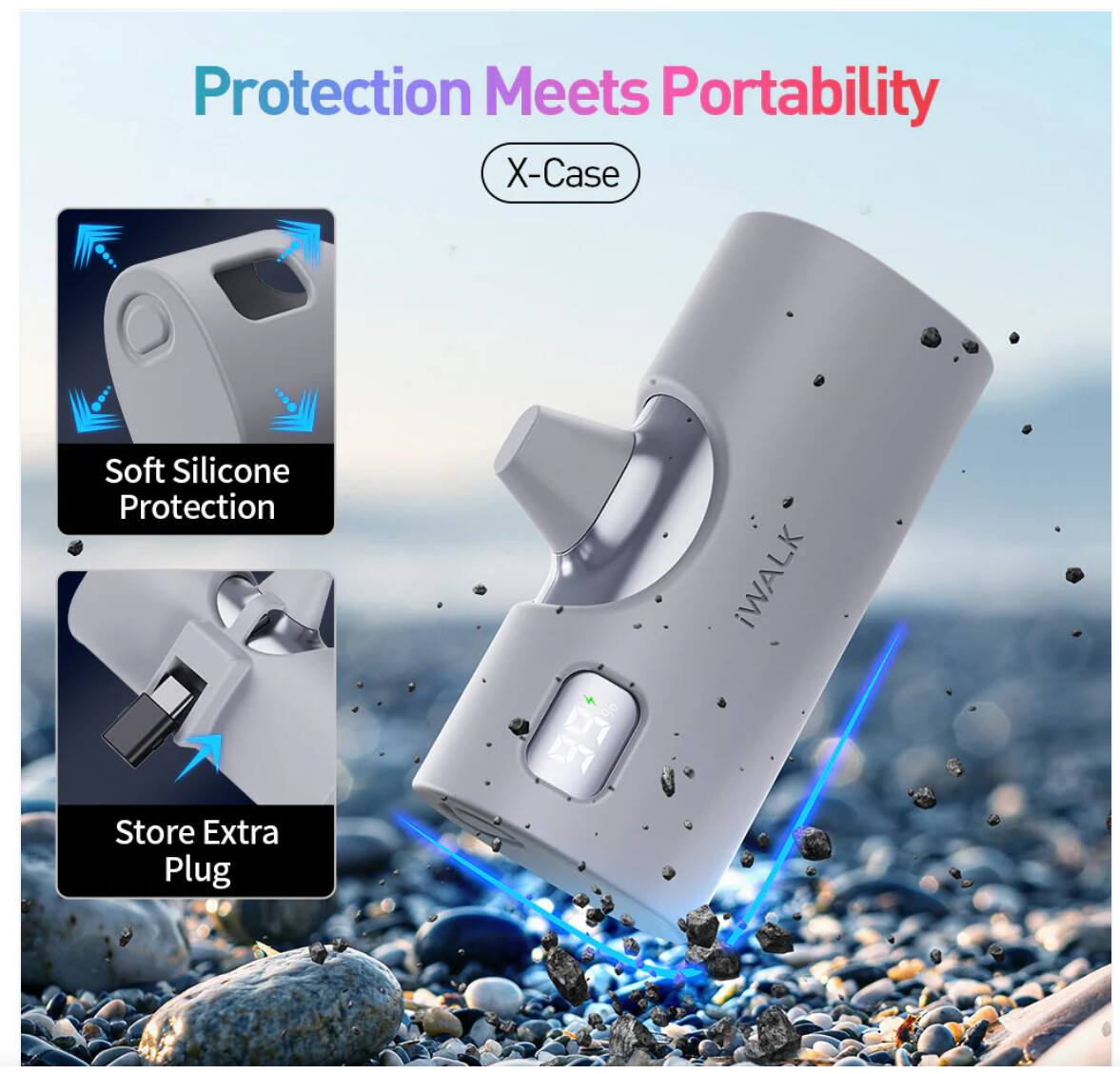 Protection Meets Portability  
X-Case Soft Silicone Protection  
Store Extra Plug