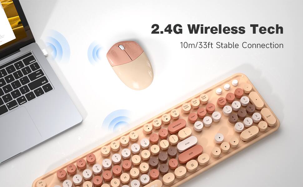 2.4G Wireless Tech  
10m/33ft Stable Connection