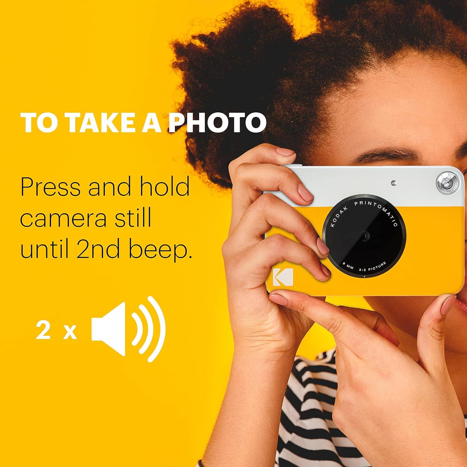 TO TAKE A PHOTO

Press and hold camera still until 2nd beep.

2 x