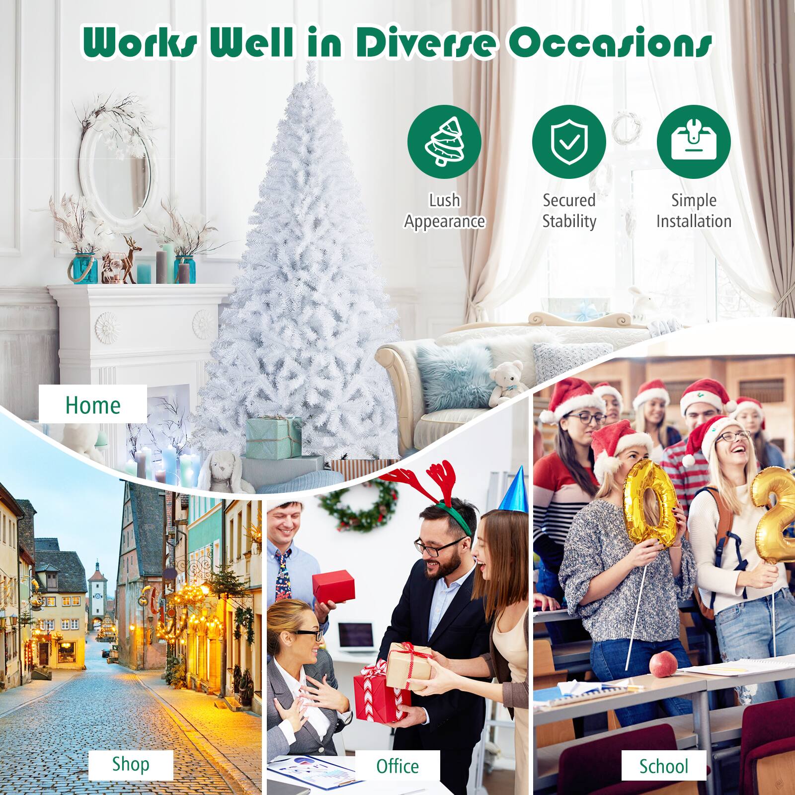 Works Well in Diverse Occasions

- Lush Appearance
- Secured Stability
- Simple Installation

Home  
Shop  
Office  
School