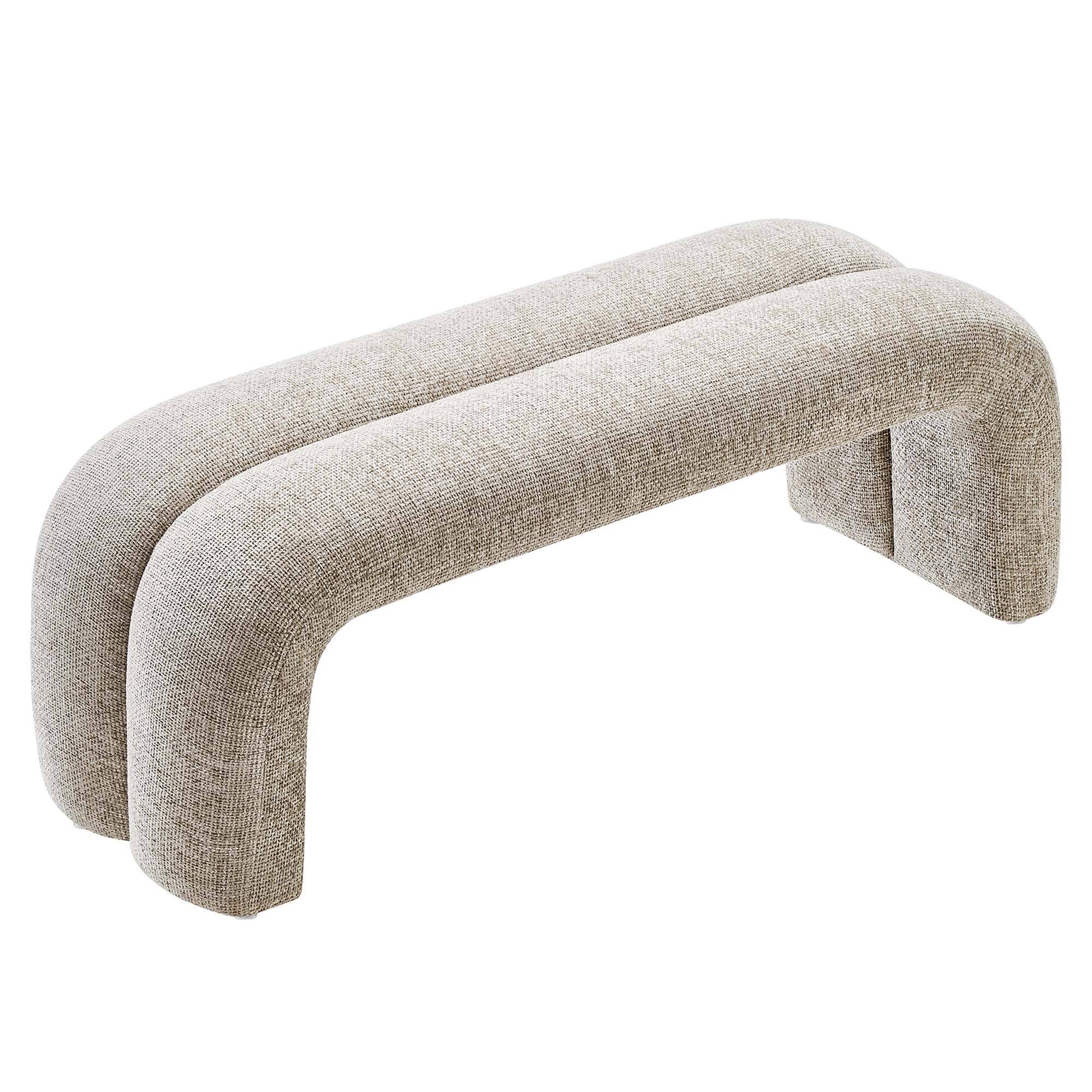 Alt View 1. Modway - Dax 50.5" Chenille Upholstered Accent Bench by Modway - Brown.