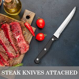 STEAK KNIVES ATTACHED