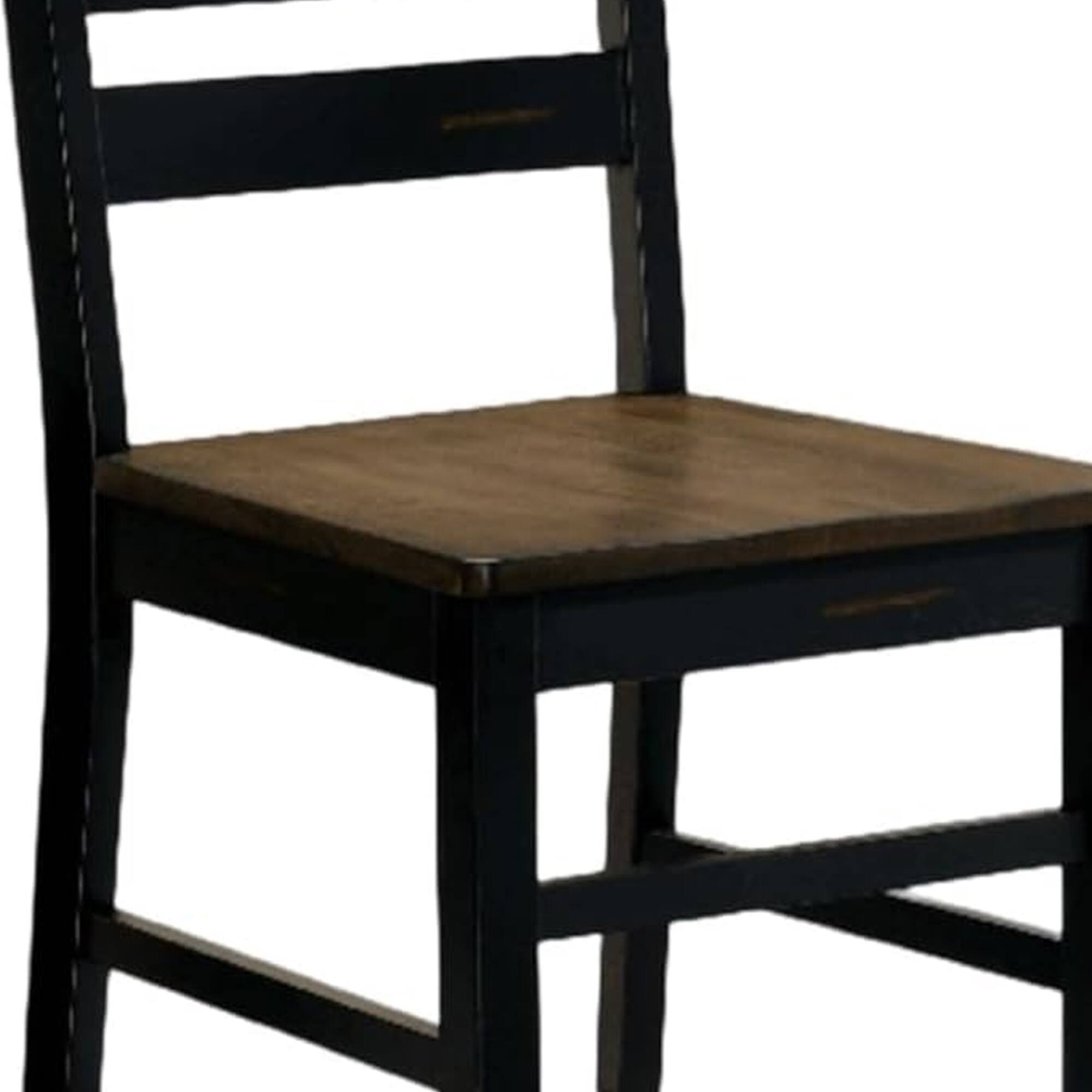 Alt View 2. Manhattan Lane - Reby 7pc Dining Table and Chair Set, Rustic Black Metal, Oak Brown - Black, Oak Brown.