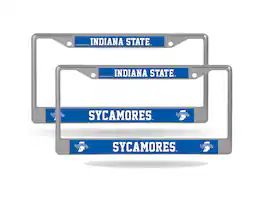 Rico Industries - Indiana State Sycamores (Set of 2) Chrome Metal License Plate Frames - Multi