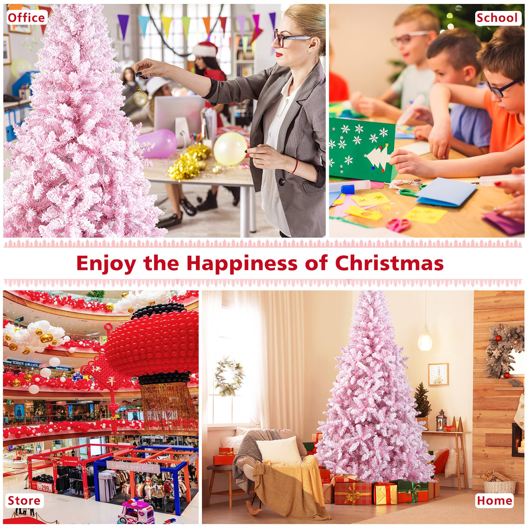 Enjoy the Happiness of Christmas - Office - School - Store - Home