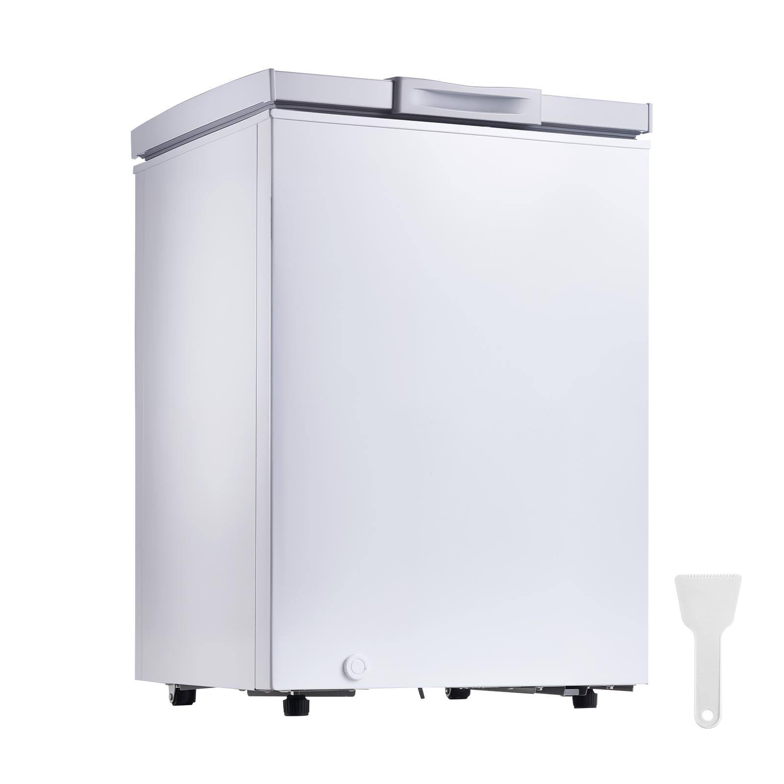 Alt View 5. VEVOR - Chest Freezer, 3.3 Cu.ft Compact Deep Freezer, Free Standing Top Open Door Chest Freezers with 2 Removable Baskets - White.