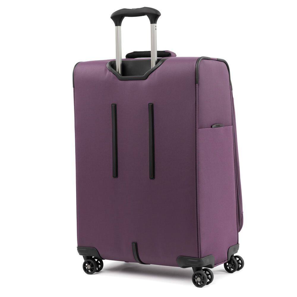 Alt View 3. Travelpro - Tourlite Softside Expandable Luggage 25" Checked Spinner - Deep Purple.