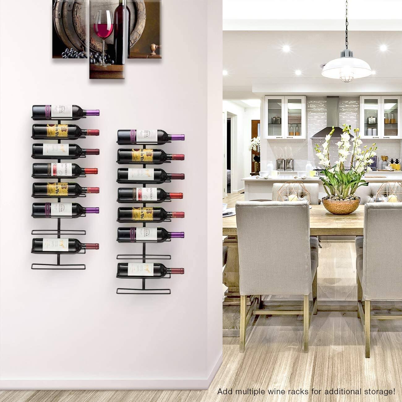 Add multiple wine racks for additional storage!