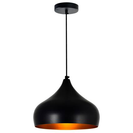 Front. CWI Lighting - Dynamic 1 Light Down Pendant With Black Finish - Black.