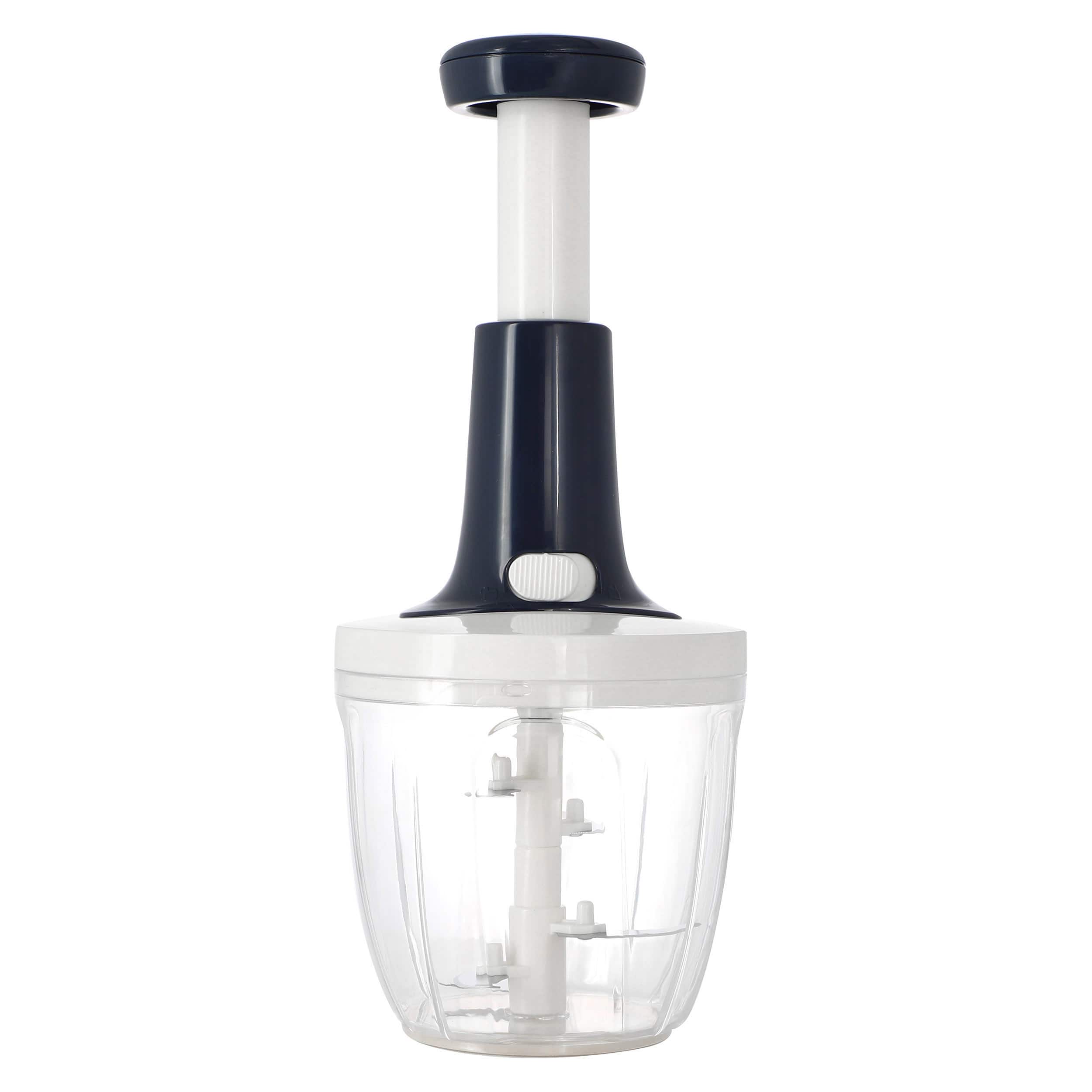 Oster - Hunterdale 9in x 5in Push Top Stainless Steel Vegetable Chopper in Navy
