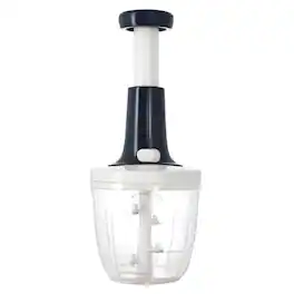 Oster - Hunterdale 9in x 5in Push Top Stainless Steel Vegetable Chopper in Navy