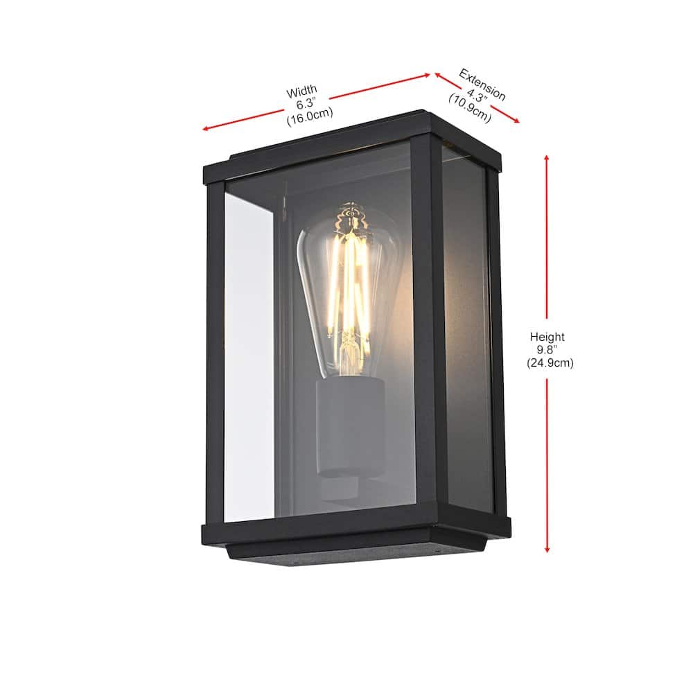Elegant Lighting - Santos 6 Inch Outdoor Wall Sconce In - Black price history on PriceWatchPro