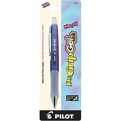 Pilot - Dr. Grip Retractable Gel Pen, Fine Point - Black Ink