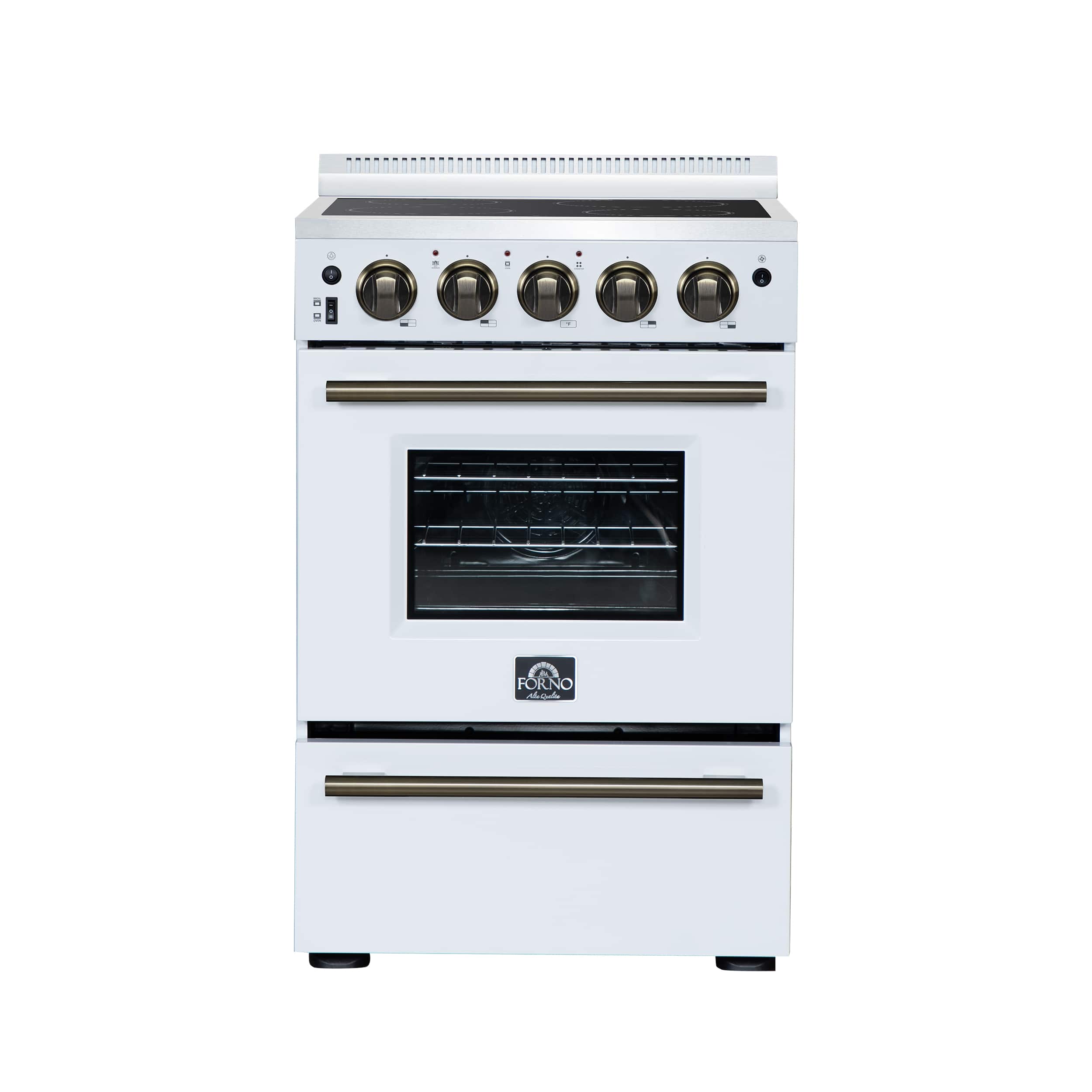 Forno Appliances - Loiano 2.3 Cu. Ft. Freestanding Electric Range with Storage Drawer - White - Front_Zoom
