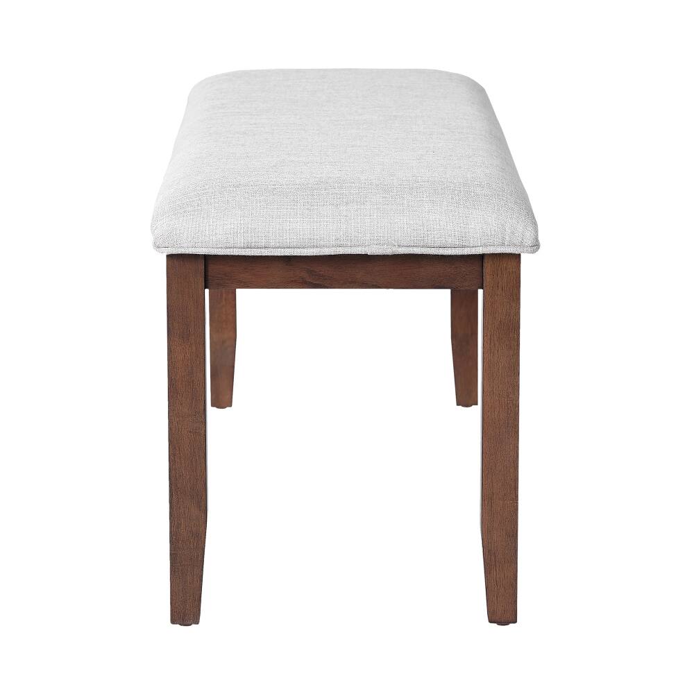 Alt View 6. Ropilly - Ropilly Upholstered Entryway Bench Mid-Century Modern End of Bed Bench with Solid Wood Legs Beige - Beige.