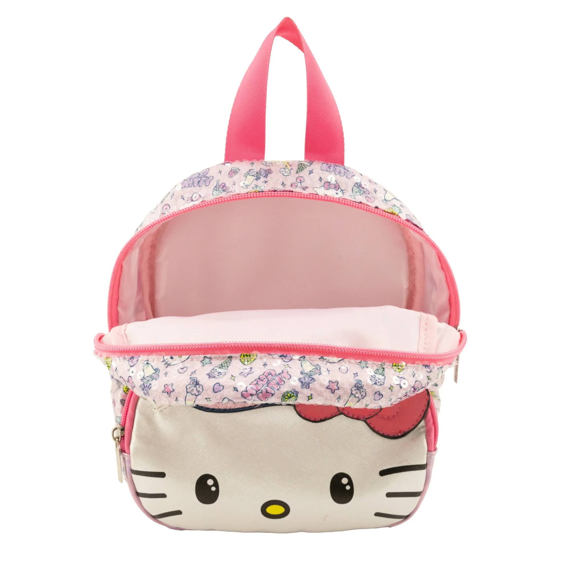Alt View 5. UPD - Sanrio Hello Kitty Sequined Cupcake Mini Backpack 9" Pink with Glitter for Girls - Multicolored.