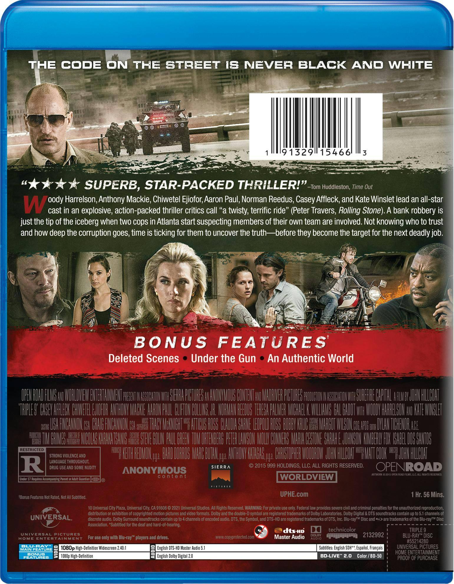 Back. Triple 9 (Blu-ray New Box Art) [Blu-ray].