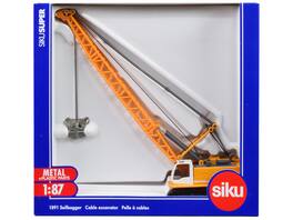 Liebherr Cable Excavator 1/87 (HO) Diecast Model by Siku - Yellow