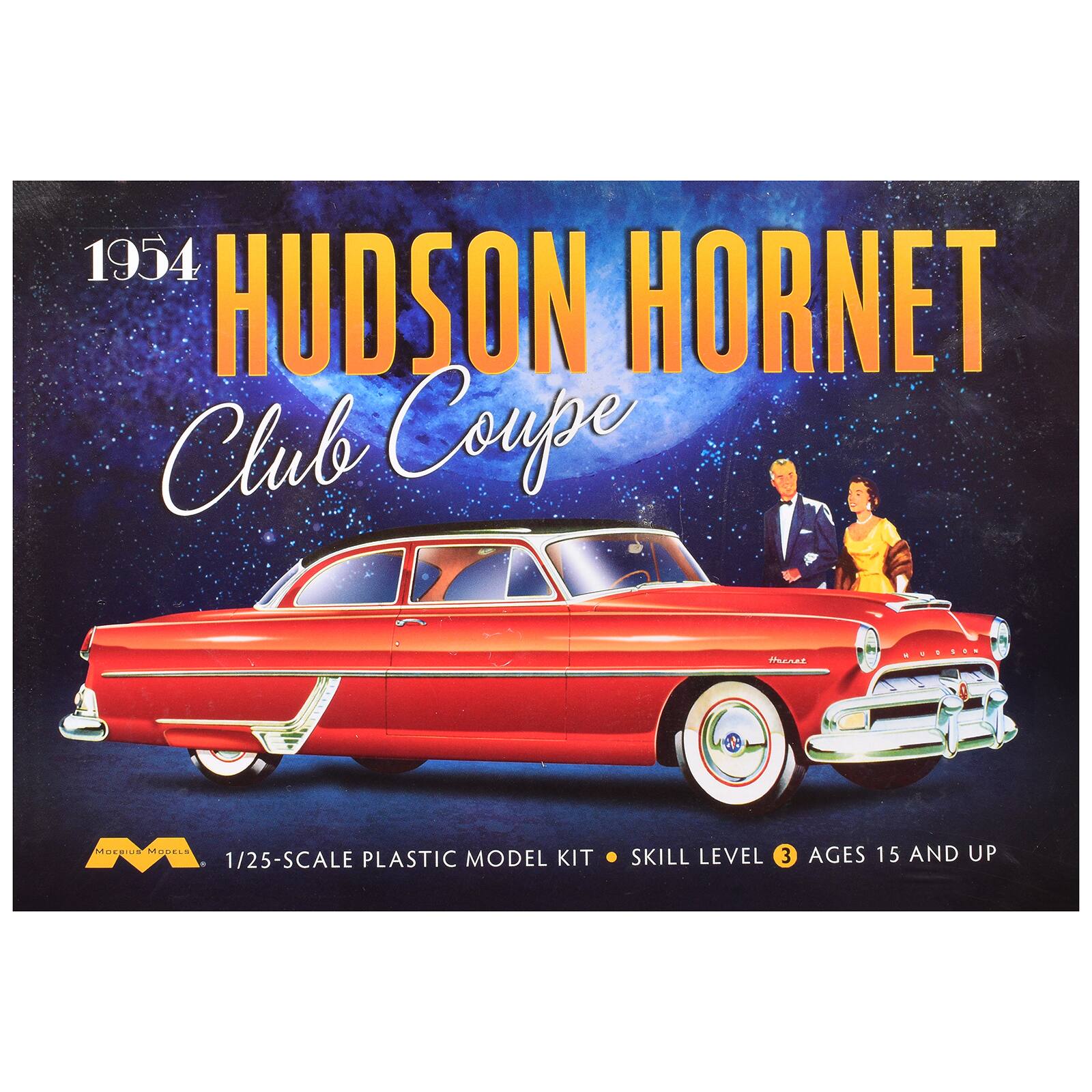Moebius Models Skill 3 Model Kit 1954 Hudson Hornet Coupe 1/25 Scale ...