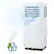 Front. Costway - Portable Air Conditioner Cools up to 250 sq.ft 3 in 1 AC Unit with Fan & Dehumidifier Sleep Mode 5100 BTU - White.
