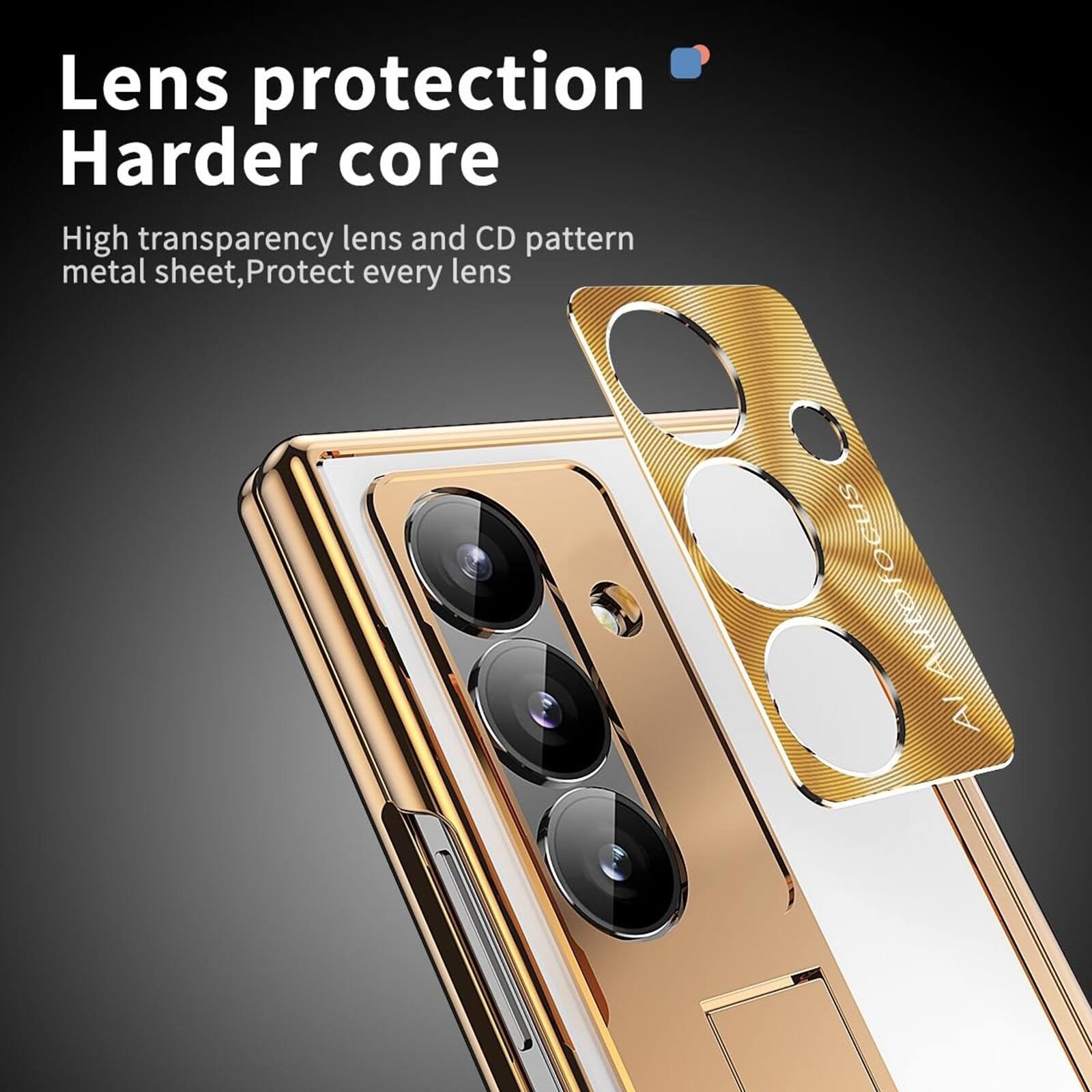 Lens protection Harder core  
High transparency lens and CD pattern metal sheet, Protect every lens