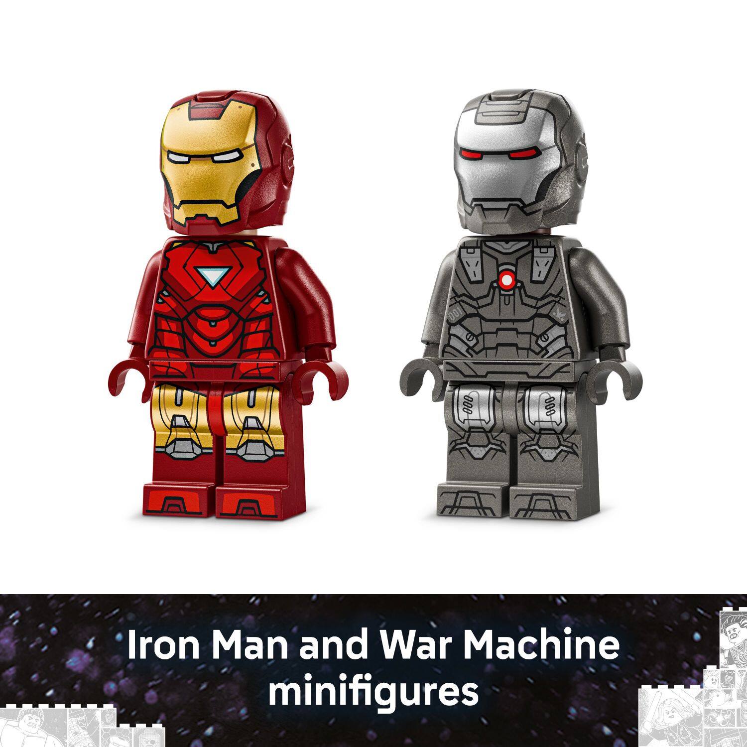 Iron Man and War Machine minifigures