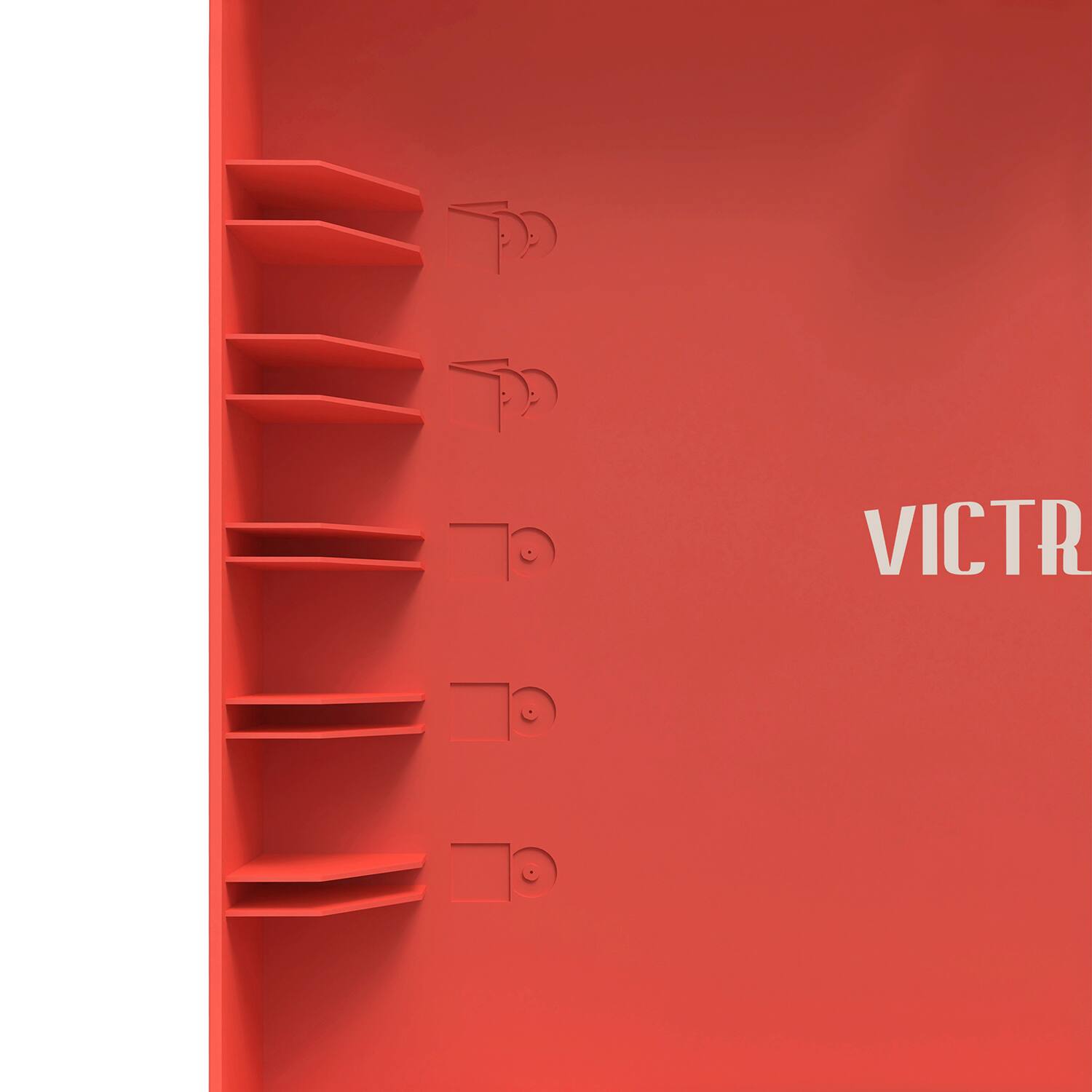 Alt View 15. Victrola - Re-Spin Sustainable Bluetooth Suitcase Record Player - Poinsettia Red.