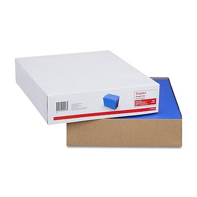 Alt View 4. Staples - Staples File Folders, Single Tab, Letter Size, Blue, 100/Box (ST509679-CC) - Blue.