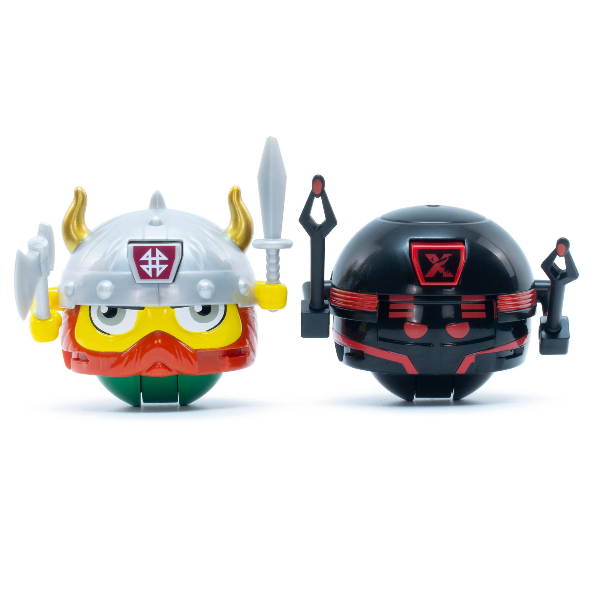 Buzz Bee Toys - Battle Ballz: Duel Pack - Ice Berg & Evil Robot - 2 Warriors & Joysticks