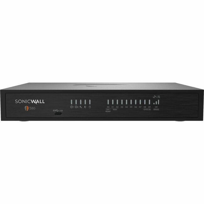 SONICWALL 580
S965-580
LAN1 WAN1
X1 X2 X3 X4 X5 X6 X7 X8 X9
GMT
X10 X11 X12 X13 X14 X15 X16
WWAN
15256