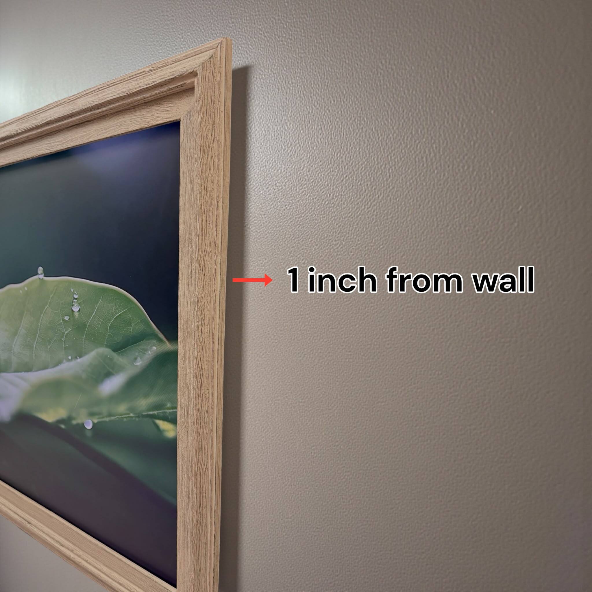 1 inch from wall