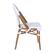 Alt View 6. Alamont Home - Lourdes 2 Pack All-Weather Commercial Paris Chairs with Bamboo Print Frame - White & Gray/Natural Frame.