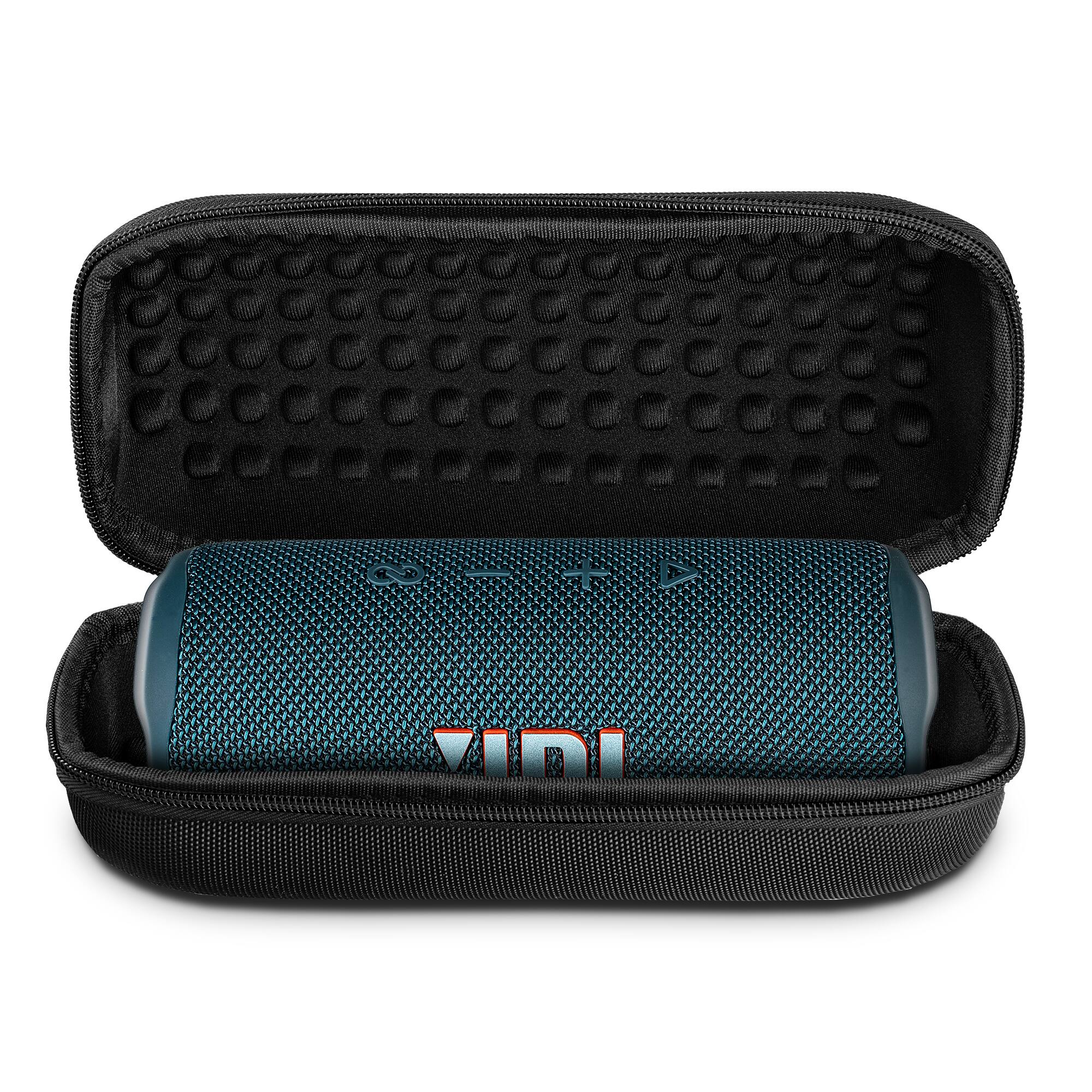 Alt View 2. JBL - JBL Flip 6 Portable Bluetooth Speaker, deep bass, IPX7 waterproof, for home with Travel Case - Blue.
